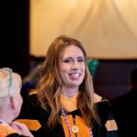 Woman waiting for her award